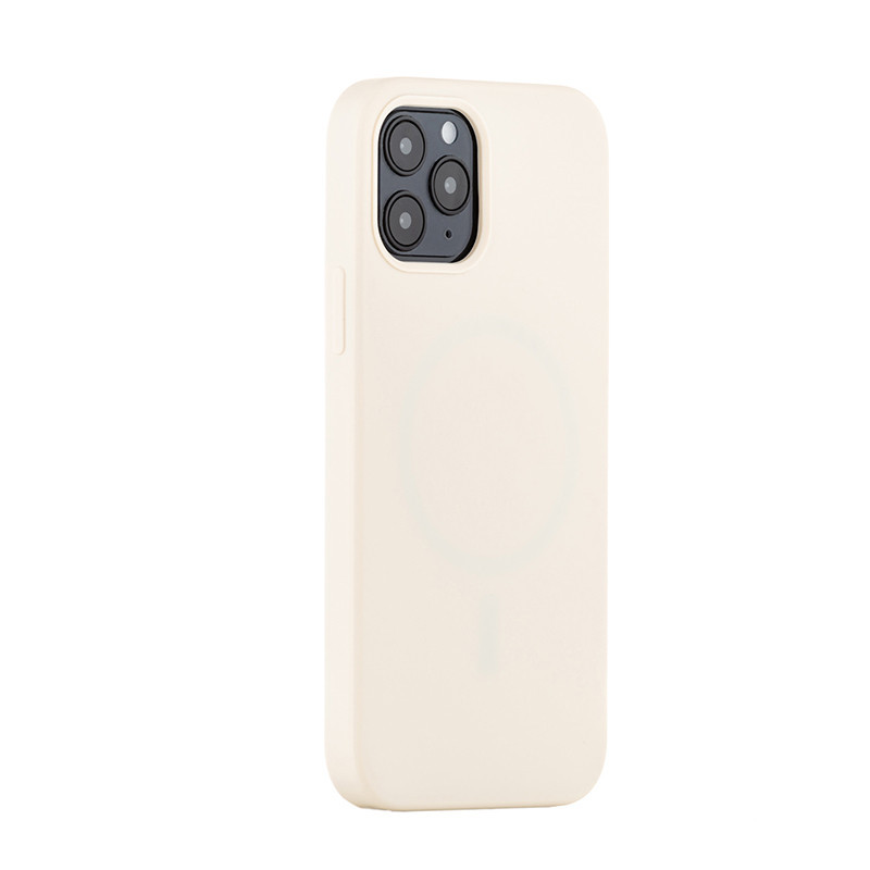 ER POWER Silikónový kryt CARNEVAL SNAP pre iPhone 12 Pro Max s MagSafe - béžová