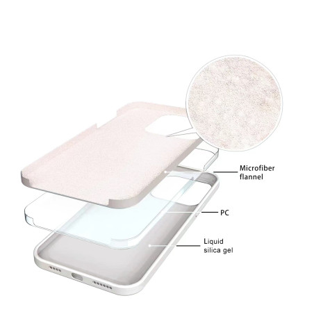 ER POWER Silikónový kryt CARNEVAL SNAP pre iPhone 13 mini s MagSafe - biela