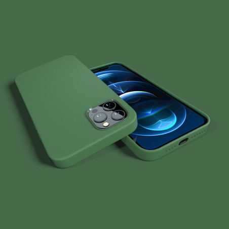 ER POWER Silikónový kryt CARNEVAL SNAP pre iPhone 13 Pro s MagSafe - zelená
