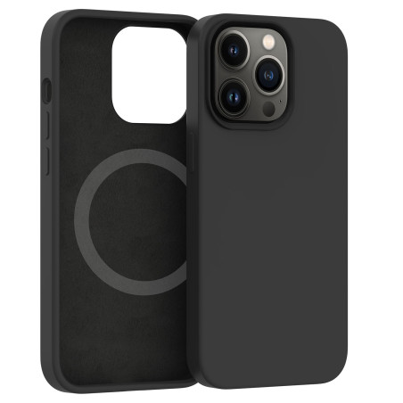 ER POWER Silikónový kryt CARNEVAL SNAP pre iphone 14 Pro Max s MagSafe - Čierna