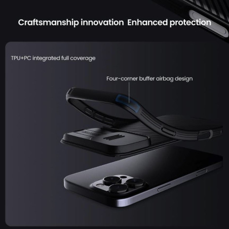 Nillkin CamShield PRO Zadný Kryt pre Apple iPhone 16 Pro Max Titanium Gray
