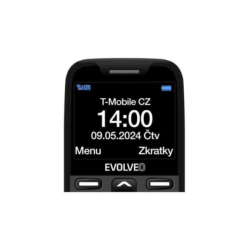 EVOLVEO EasyPhone XR, mobilný telefón pre seniorov s nabíjacím stojanom, čierna