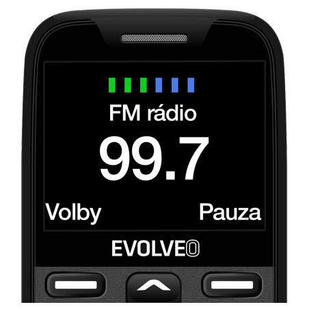 EVOLVEO EasyPhone XR, mobilný telefón pre seniorov s nabíjacím stojanom, čierna