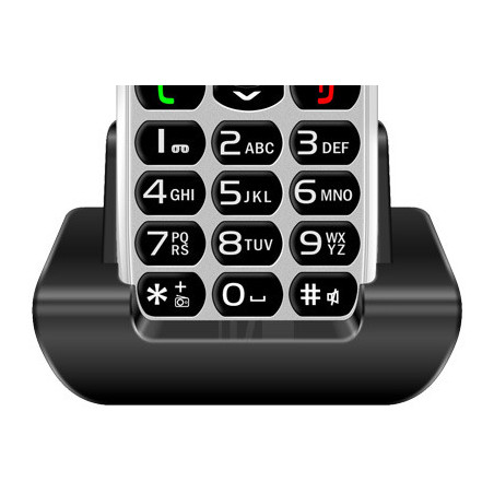 EVOLVEO EasyPhone, mobilný telefón pre seniorov s nabíjacím stojanom, biela