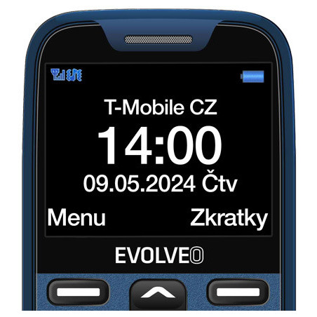 EVOLVEO EasyPhone XR, mobilný telefón pre seniorov s nabíjacím stojanom, modrá