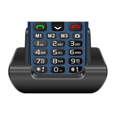 EVOLVEO EasyPhone XR, mobilný telefón pre seniorov s nabíjacím stojanom, modrá