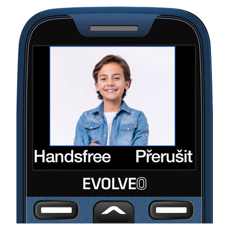 EVOLVEO EasyPhone XR, mobilný telefón pre seniorov s nabíjacím stojanom, modrá