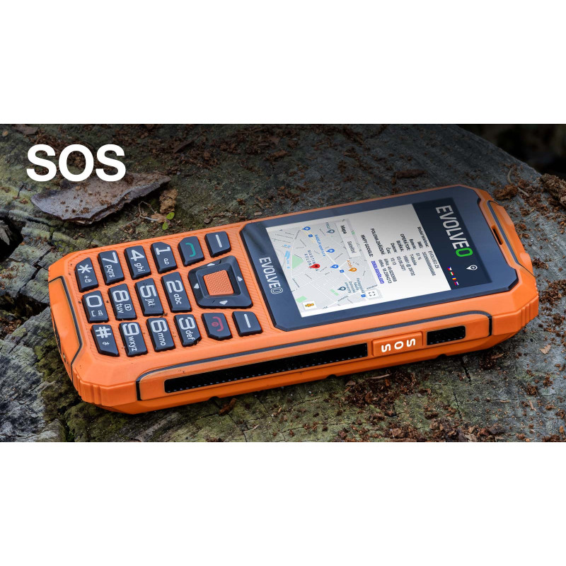 EVOLVEO StrongPhone Z6, vodotesný odolný Dual SIM telefón, oranžová