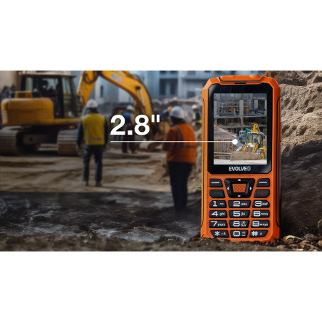EVOLVEO StrongPhone Z6, vodotesný odolný Dual SIM telefón, oranžová