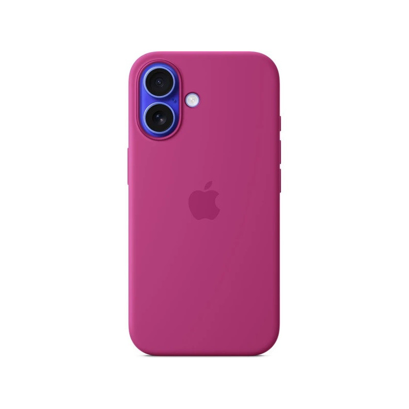 iPhone 16 Silicone Case with MS - Fuchsia