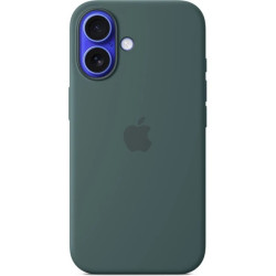 iPhone 16 Silicone Case with MS - Lake Green