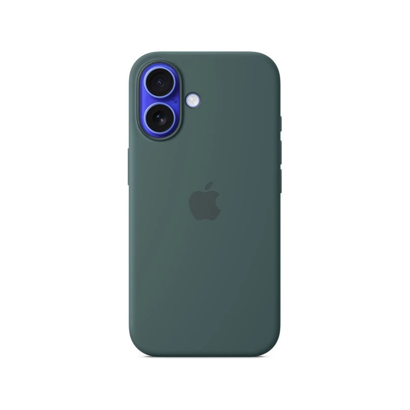 iPhone 16 Silicone Case with MS - Lake Green