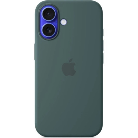 iPhone 16 Silicone Case with MS - Lake Green