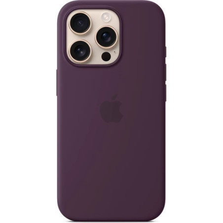 iPhone 16 Pro Silicone Case with MS - Plum