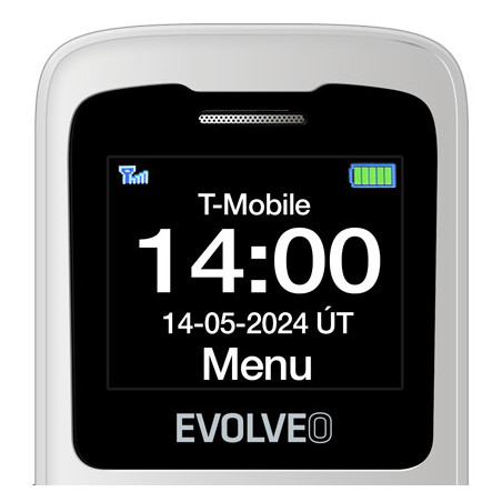 EVOLVEO EasyPhone ID, mobilný telefón pre seniorov, biela
