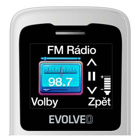 EVOLVEO EasyPhone ID, mobilný telefón pre seniorov, biela
