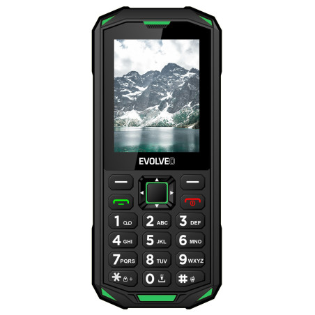 EVOLVEO StrongPhone X5, vodotesný odolný Dual SIM telefón, čierno-zelená