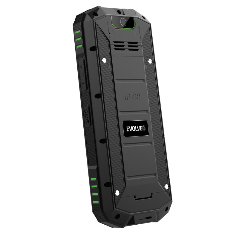 EVOLVEO StrongPhone X5, vodotesný odolný Dual SIM telefón, čierno-zelená