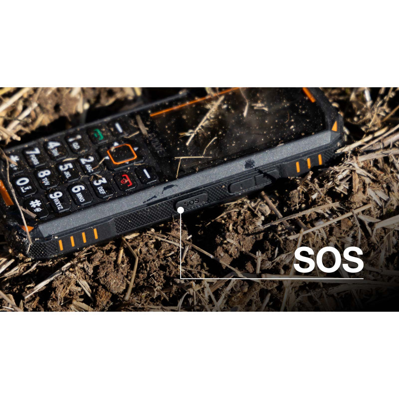 EVOLVEO StrongPhone X5, vodotesný odolný Dual SIM telefón, čierno-zelená