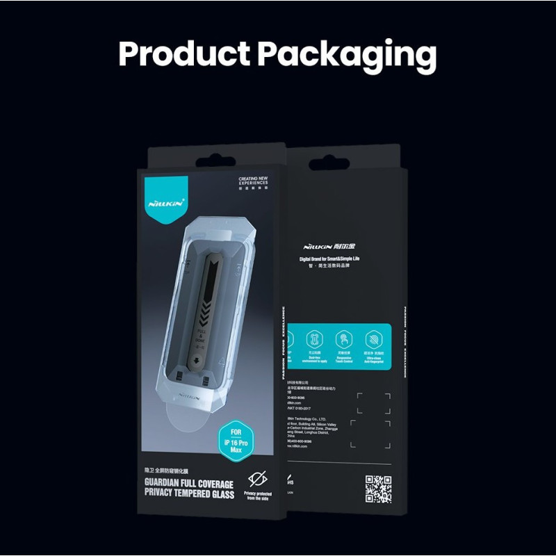 Nillkin Tvrdené Sklo 0.25mm Guardian 2.5D pre Apple iPhone 16 Pro Max Black