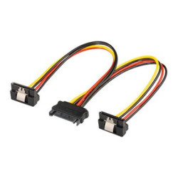 PremiumCord Napájacia rozdvojka k HDD SATA - 2x SATA zalomený 90°