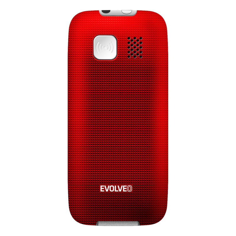 EVOLVEO EasyPhone, mobilný telefón pre seniorov s nabíjacím stojanom, červená
