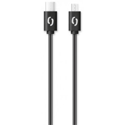 ALIGATOR Dátový kábel POWER 3A, USB-C microUSB čierny