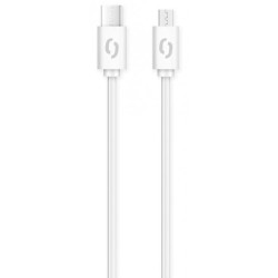 ALIGATOR Dátový kábel POWER 3A, USB-C microUSB biely