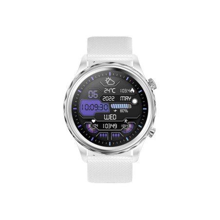 CARNEO Queen HR+/44mm/Silver/Šport Band/White