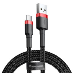 Baseus CATKLF-B91 Cafule Kábel USB-C 3A 1m Red Black