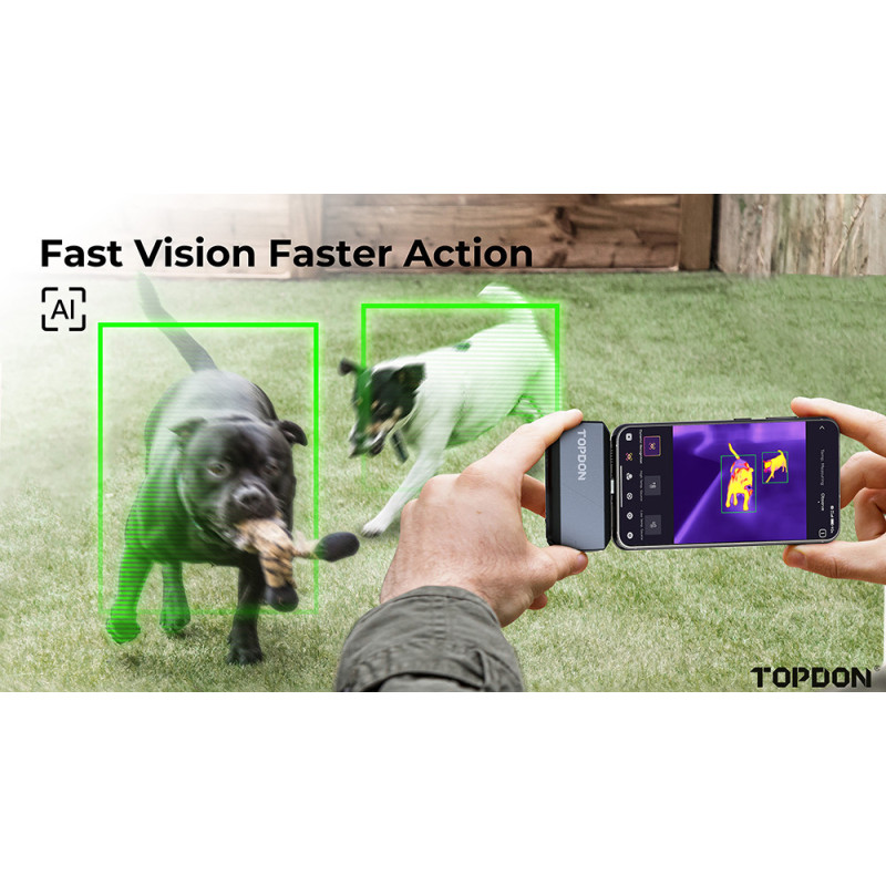 TOPDON termálna infra kamera TS001/256x192/Windows/Android/zorné pole 13°x10°/USB-C/