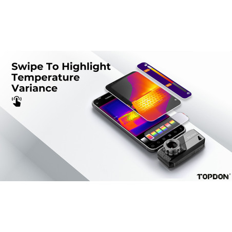 TOPDON termálna infra kamera TS001/256x192/Windows/Android/zorné pole 13°x10°/USB-C/