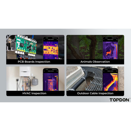 TOPDON termálna infra kamera TS001/256x192/Windows/Android/zorné pole 13°x10°/USB-C/