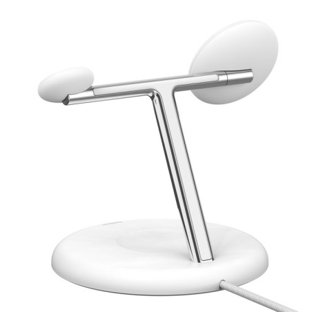 Belkin BOOST CHARGE PRO Qi2, 15W 3v1 magnetický stojan, biely