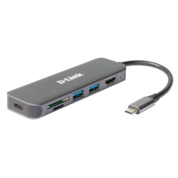 D-Link 6-in-1 USB-C Hub with HDMI Card Reader Power Delivery