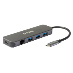 D-Link 5-in-1 USB-C Hub with Gigabit Ethernet Power Delivery