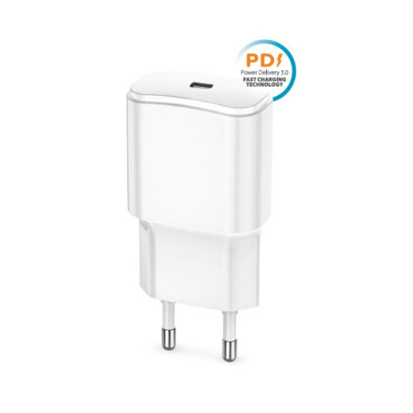 Rýchlonabíjačka do siete Forever TC-01 PD 1x USB-C 20W biela
