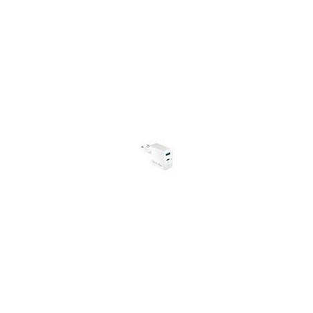 Rýchlonabíjačka do siete Forever GaN TC-06-45AC GaN PD QC 1x USB-C 1x USB 45W biela