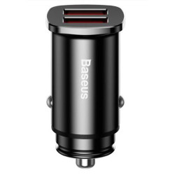 Baseus CCALL-DS01 Square Nabíjačka do Autá 2xUSB QC3.0 30W Black
