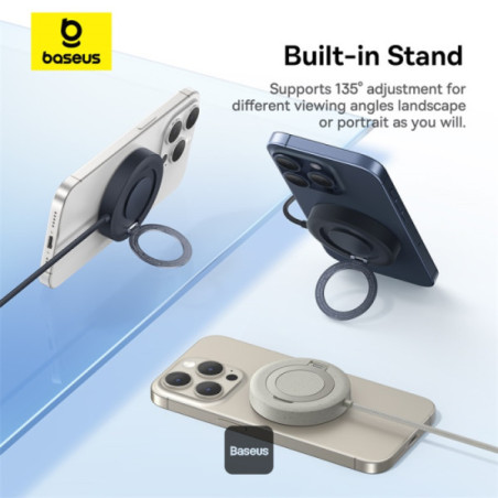 Baseus bezdrôtová nabíjacia magnetická podložka Simple Mini4 Qi2 15W čierna