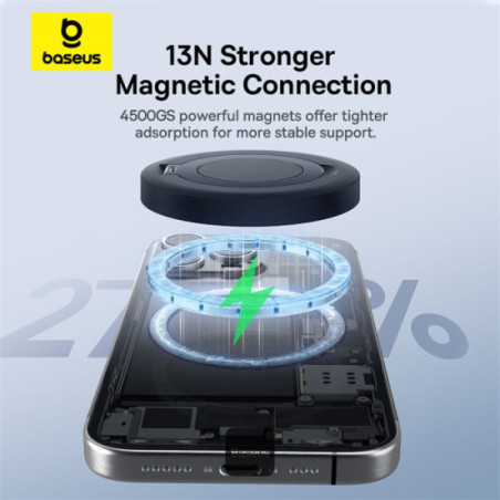 Baseus bezdrôtová nabíjacia magnetická podložka Simple Mini4 Qi2 15W čierna