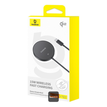 Baseus bezdrôtová nabíjacia magnetická podložka Simple Mini4 Qi2 15W čierna