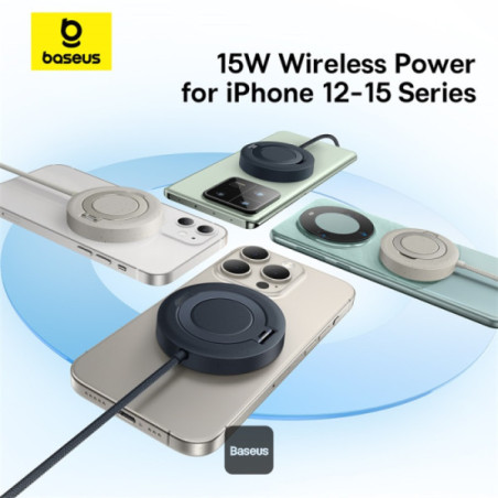 Baseus bezdrôtová nabíjacia magnetická podložka Simple Mini4 Qi2 15W zlatá