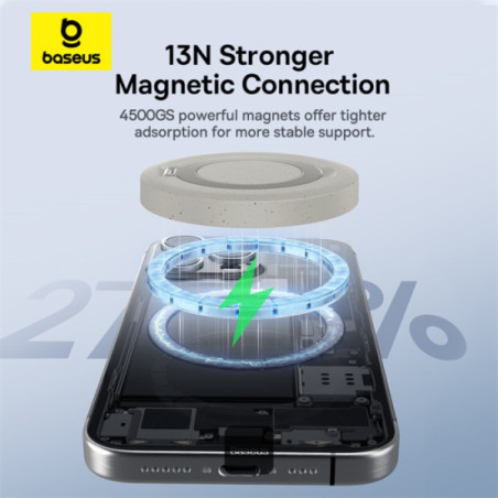 Baseus bezdrôtová nabíjacia magnetická podložka Simple Mini4 Qi2 15W zlatá