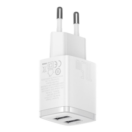 Baseus nabíjačka do siete Compact 2xUSB 10,5W biela