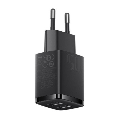 Baseus nabíjačka do siete Compact 2xUSB 10,5W čierna