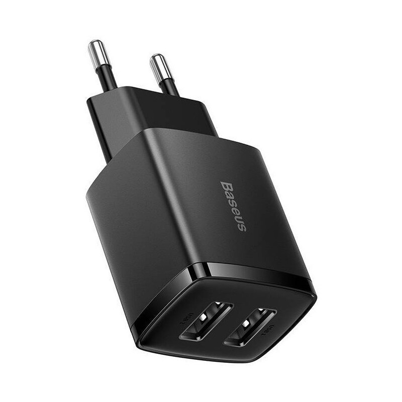 Baseus nabíjačka do siete Compact 2xUSB 10,5W čierna
