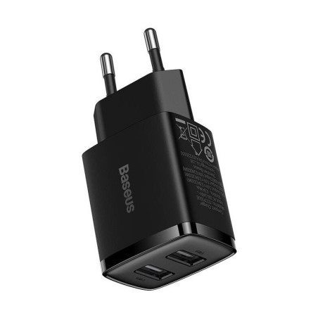 Baseus nabíjačka do siete Compact 2xUSB 10,5W čierna