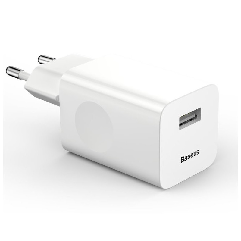 Baseus rýchlonabíjačka do siete 1xUSB Quick Charge 3.0 24W biela