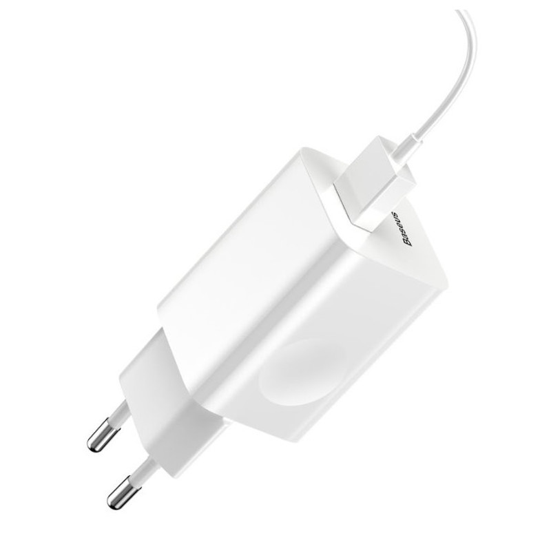Baseus rýchlonabíjačka do siete 1xUSB Quick Charge 3.0 24W biela